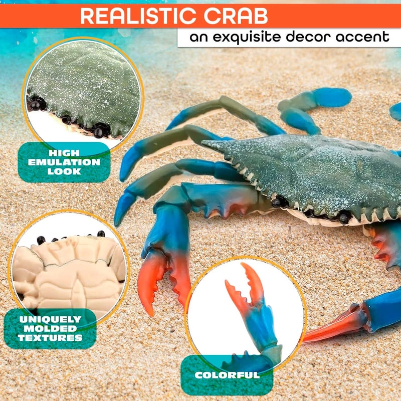 Reluen Maryland 10" Blue Crab Tiki Bar Nursery Wall Decor - Image 4